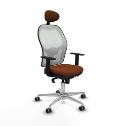 Jorquera Piqueras y Crespo 1D086G1 - Bureaustoel met hoofdsteun - Verstelbare hoogte - Wit Bruin