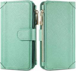 iMoshion Hoesje Geschikt voor Samsung Galaxy S21 FE Hoesje Met Pasjeshouder - iMoshion Luxe Portemonnee - Groen
