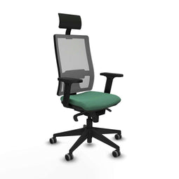 Bureaustoel met hoofdsteun Piqueras y Crespo 2D066G1 Smaragdgroen