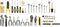 Toolland Gevulde gereedschapskoffer - 99-delig - 4 uitneembare inlays - Zwart (99 stuks)