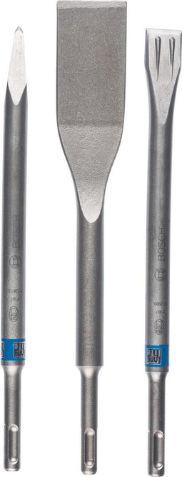 Bosch 3-delige beitelset SDS-plus - 1 puntbeitel 250 mm 1 platte beitel 250 mm 1 tegelbeitel 260 mm (3 stuks)
