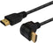 Savio CL-108 - HDMI Kabel 1,5 m - Haaks naar Recht - Zwart