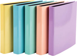 Exacompta Aquarel ringmap uit gecoat karton, ft A4, met 4 D-ringen, rug van 4 cm, geassorteerde kleuren