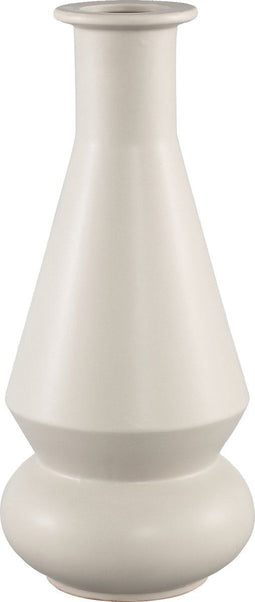 PTMD Shenna Bloempot - 17 x 17 x 37 cm - Keramiek - Grijs