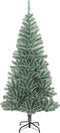 vidaXL - Kunstkerstboom - met - 300 - LED's - kerstballen - en - sneeuw - 210 - cm