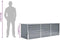 vidaXL - Plantenbak - verhoogd - 240x80x77 cm - gegalvaniseerd staal - grijs