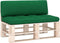 vidaXL - Palletkussens - 2 - st - stof - groen