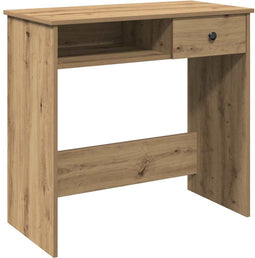 vidaXL - Bureau - 80x40x75 - cm - bewerkt - hout - artisanaal - eikenkleurig