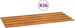 vidaXL - Dakpanelen - 36 - st - 100x44 - cm - cortenstaal - roestig