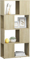 vidaXL-Boekenkast/kamerscherm-60x24x124,5-cm-spaanplaat-sonoma-eiken