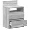 vidaXL - Nachtkastje - met - 2 - lades - 40x33x60 - cm - grijs - sonoma - eikenkleurig