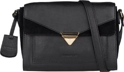 BURKELY Secret Sage Crossover M - Crossbodytas - Fluweelzacht leer met suède details - Zwart