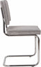 Zuiver Ridge Rib Eetkamerstoelen Lichtgrijs - Set van 2