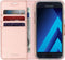 Accezz Hoesje Geschikt voor Samsung Galaxy A3 (2017) Hoesje Met Pasjeshouder - Accezz Wallet Softcase Bookcase - Roze