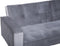 VISNES - Slaapbank 3-zits - Grijs - Fluweel