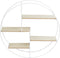 LIFA LIVING Wandrek Ronda - Wandplank Industrieel - Metaal en MDF Hout - 4 Planken - Rond Kruidenrek