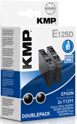 KMP E125D - Inkjet Cartridge - Hoog (XL) rendement - Zwart (2 stuks)