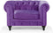 Fauteuil CHESTERFIELD Fluweel Paars