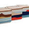 Zoutvaatje met deksel Home ESPRIT Blauw Groen Roze Lila Bamboe Tropisch 750 ml 14 x 12,5 x 12 cm...