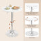 Woltu BT02ws Bartafel verstelbaar - Rond 60x60 cm - Hoogte 68-88 cm - Wit