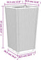 vidaXL - Plantenbakken - 4 - st - 32,5x32,5x57 - cm - polypropeen - wit