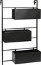 Mica Decorations Dani - Plantenrek Hangend - 3 Plantenbakken - Zwart
