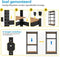 BRASQ Stellingkast Zwart - Set van 2 - Metalen Opbergrek - 180x90x40 cm - 5 lagen - 175 KG per plank (set van 2)