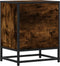 vidaXL - Nachtkastjes - 2 - st - 40x31x50 - cm - bewerkt - hout&metaal - gerookt - eiken