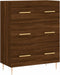 vidaXL - Dressoir - 69,5x34x90 - cm - bewerkt - hout - bruin - eikenkleur