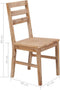 vidaXL - Eetkamerstoelen - 4 - st - massief - acaciahout