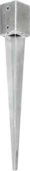 vidaXL - Grondpinnen - 6 - st - 9x9x75 - cm - gegalvaniseerd - staal - zilverkleurig