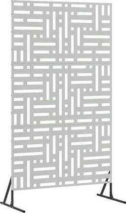 vidaXL - Privacyscherm - 100 x 50 x 180 cm - Gegalvaniseerd staal - Zilver