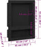 vidaXL - Douchenis - met - 2 - vakken - 41x51x10 - cm - matzwart