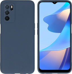 iMoshion Hoesje Geschikt voor Oppo A54s / A16s / A16 Hoesje Siliconen - iMoshion Color Backcover - Donkerblauw