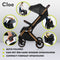 LIONELO Cloe Opvouwbare lichtgewicht kinderwagen voor een kind van 0 tot 22kg Buggy met verstelbare rugleuning, slaapfunctie, 5-punktowe pasy, grote zwenkwielen, klamboe, waterdicht