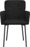 vidaXL - Eetkamerstoelen - 2 - st - fluweel - zwart