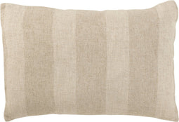 J-Line kussen Strepen - linnen - beige