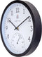 Weerbestendige buitenklok - met thermometer - 30.5 cm - Zwart en Wit - Marigold - NeXtime