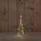 Anna Collection LED kegel kerstboom lamp - goud - metaal- H40 cm
