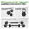 Tunturi Vinyl Halterset 28 kg - Dumbbells Barbell Kettlebell Push-up Steunen - Zwart Groen