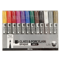 Creativ Company Glas- & porseleinstiften, 12st.
