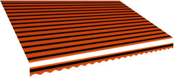 vidaXL - Luifeldoek - 500x300 - cm - canvas - oranje - en - bruin