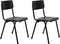 Zuiver Back To School Tuinstoel - Zwart - Set van 2
