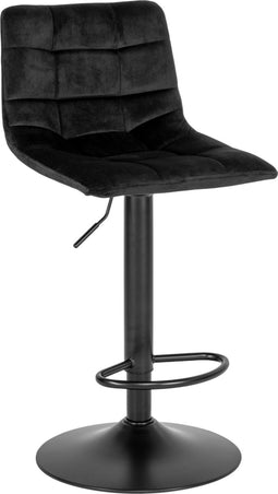 House Nordic Middelfart - Barkruk - Microleder lichtbruin - Zwart (Set van 2)
