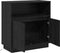 vidaXL - Dressoir - met - LED - Zwart - Eiken - 71x34,5x75 - cm - Geengineerd - Hout