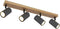 Opbouw: ROBBY - Opbouwspots 4-lichts - Houtlook antraciet