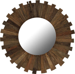 vidaXL - Wandspiegel - 70 - cm - massief - gerecycled - hout