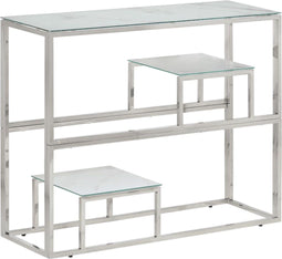 vidaXL - Wandtafel - roestvrijstaal - en - gehard - glas - zilverkleurig