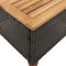 vidaXL Tuintafel 45x45x37 cm poly rattan en acaciahout zwart