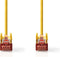 CAT6 Netwerkkabel - RJ45 Male - RJ45 Male - S/FTP - 15.0 m - Rond - LSZH - Geel - Polybag